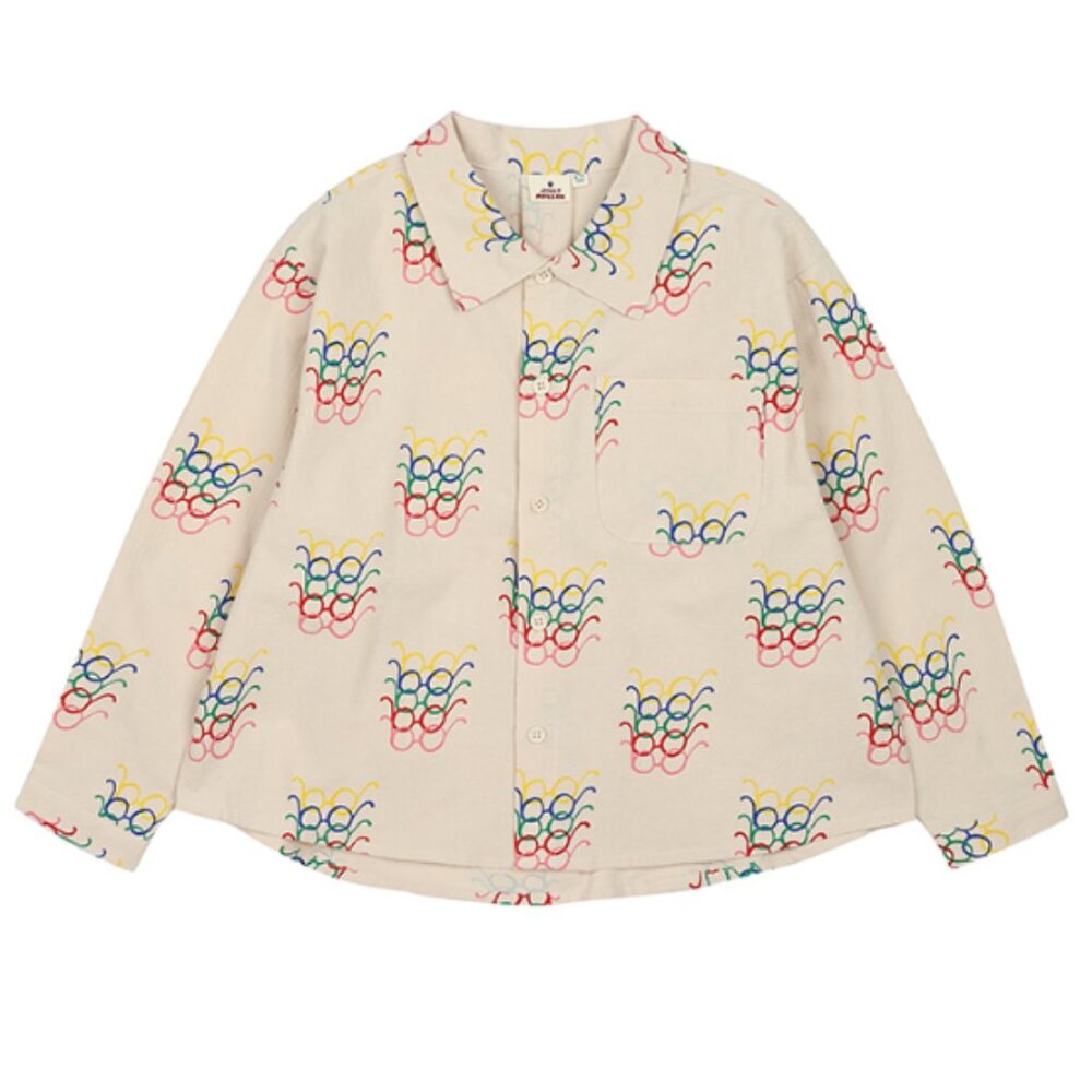 Kids JellyMallow Glasses Print Shirt Blouse 100% cotton Size 6-7 NWT